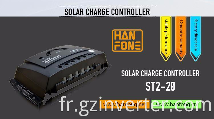 Contrôleur de système d'énergie solaire 20A 12V / 24V régulateur sans fil Contrôleur solaire imperméable pour batterie